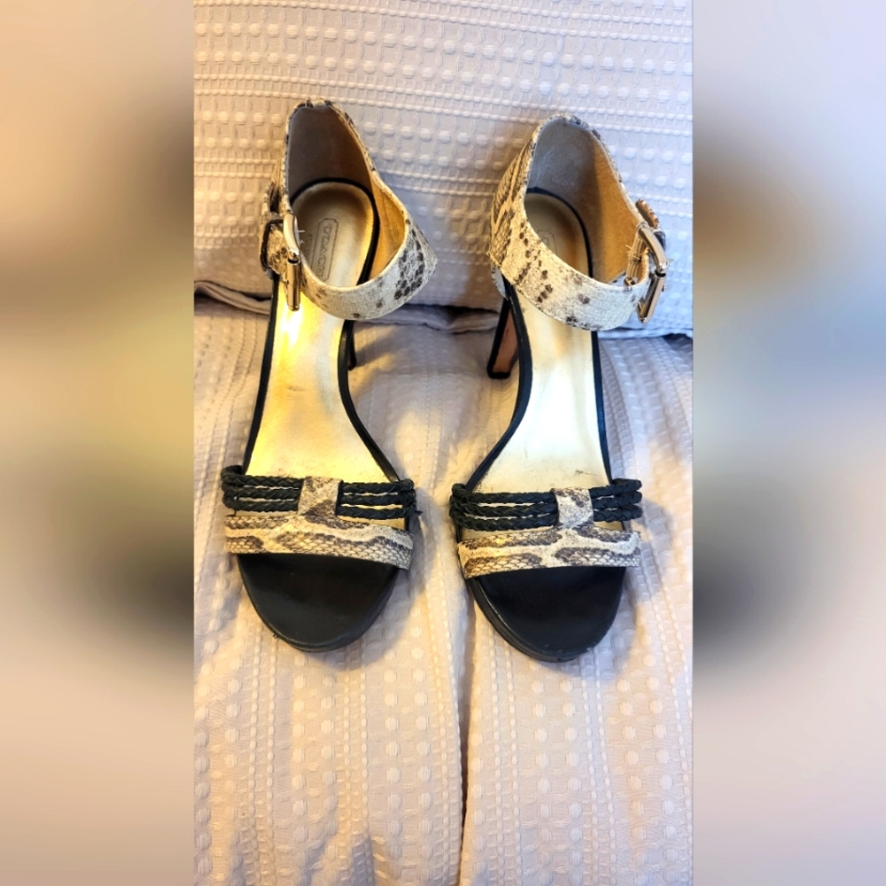 Authentic Coach Leather Heels (4 inch)